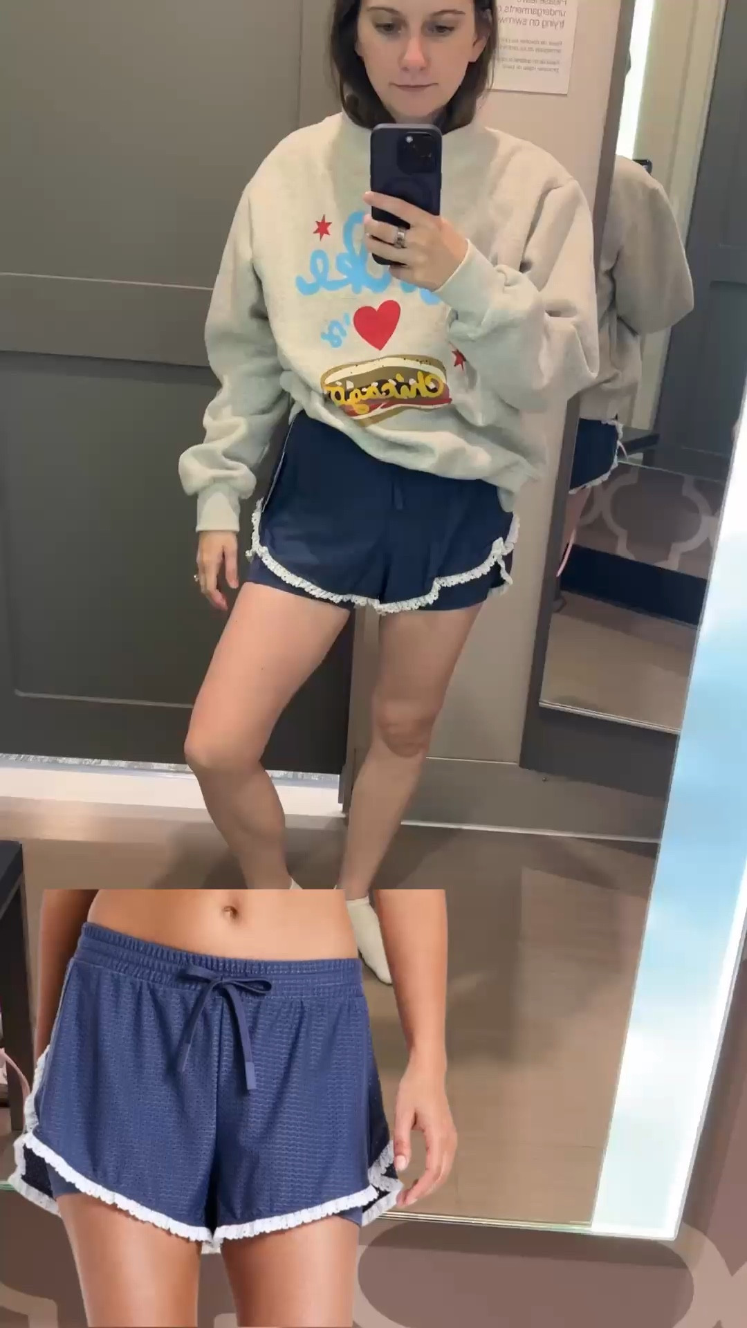 Ruffle detail but make it active 💕. Mesh shorts that are equal parts cute + functional. High waist flattering fit + breathable for workouts or walks. Easy to style with your fave tanks + sneakers. The girly athleisure moment I’m loving. 

Active shorts / activewear / women’s workout wear / women’s activewear / target finds / target try on / activewear try on 