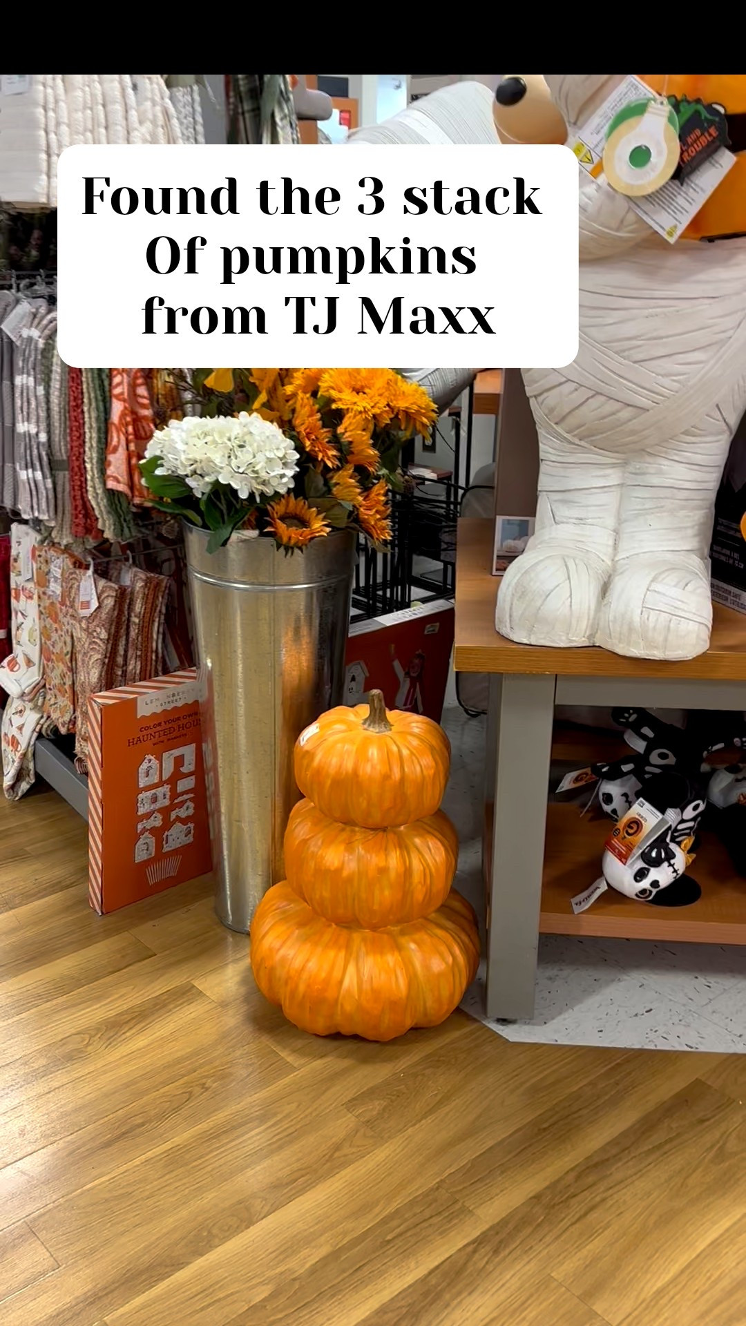 I found the 3 stack of pumpkins at TJ Maxx.

#LTKFindsUnder100 #LTKHome #LTKSeasonal