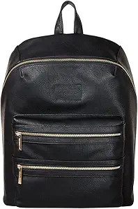 The Honest Company Vegan Leather City Backpack | Diaper Bag with Changing Pad | Black Vegan Leath... | Amazon (US)