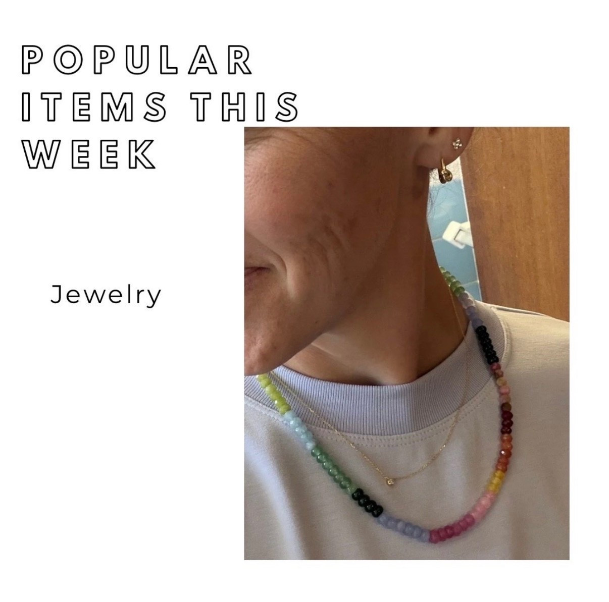 Some of my favorite jewelry pieces 


#beadednecklace #solitaire #athleta #springsweatshirt #athleisure #amazon #under25 #budgetfriendly #giftforher #giftidea #knotearrings #hoopearrings @Etsy   @Quince 

#LTKOver40 #LTKU #LTKSaleAlert