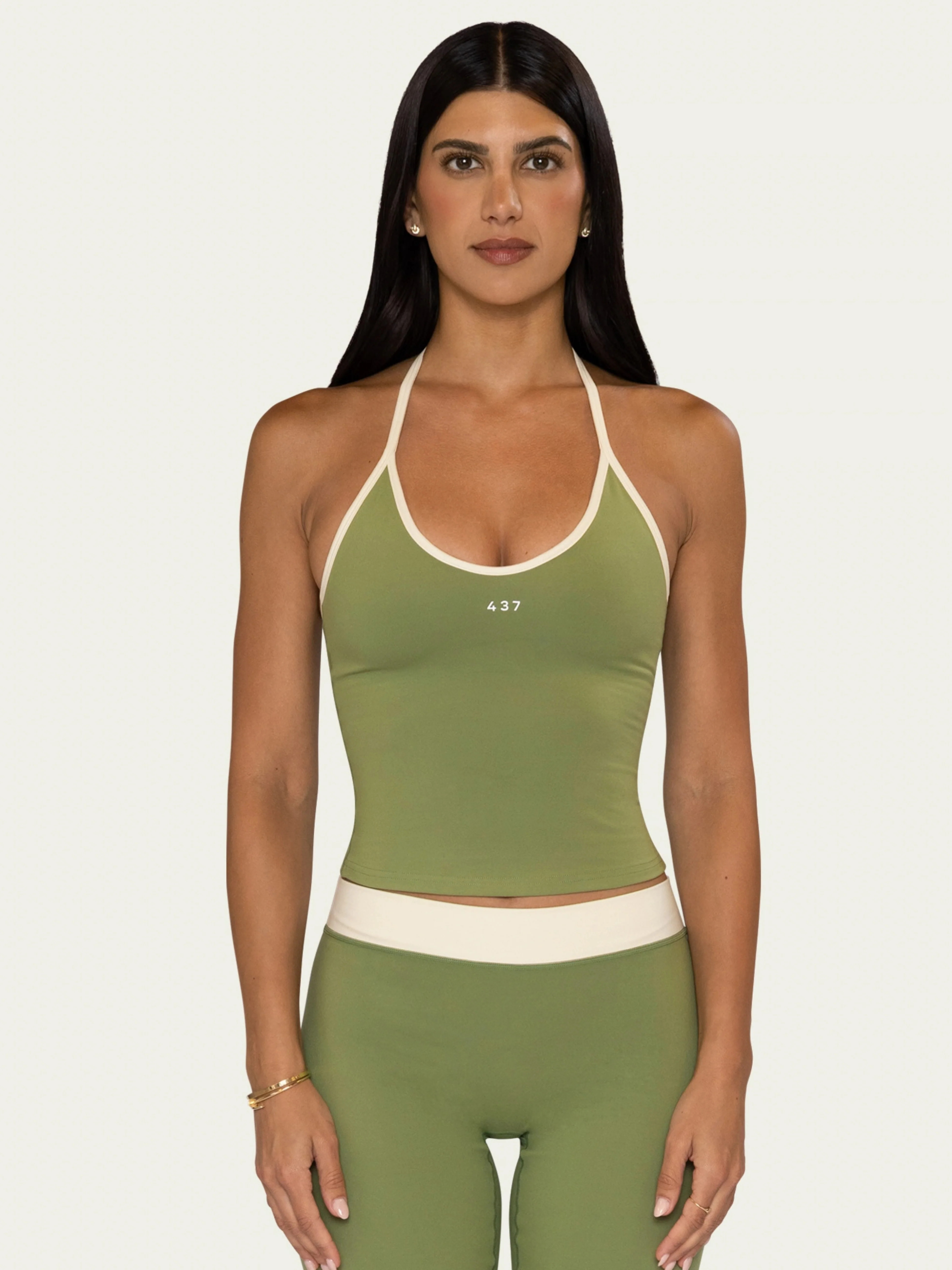 The Bare Hip Tank Matcha & Cream | 437