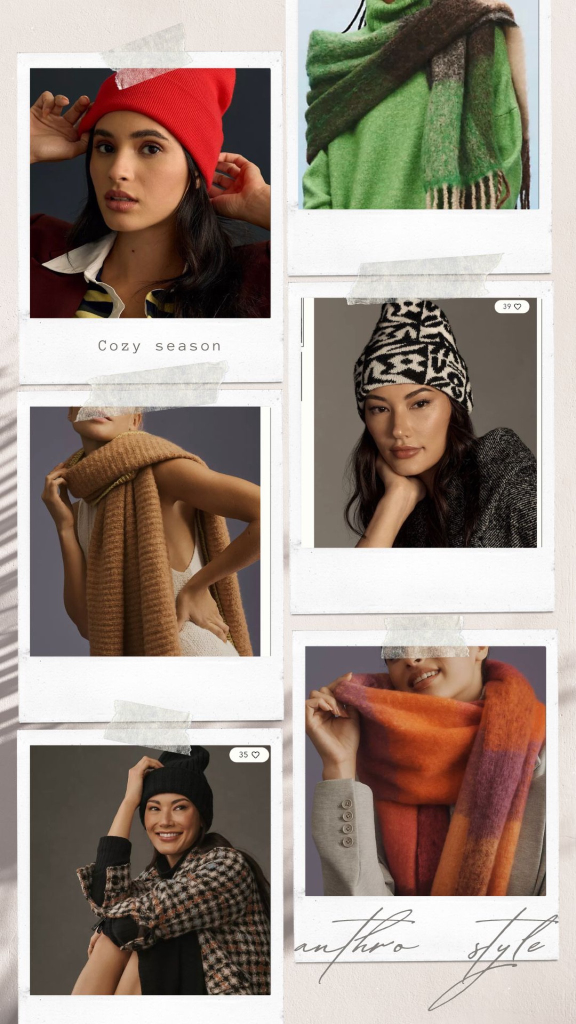 Anthropologie holiday and cozy style 
Beanies 
Scarves 


#LTKHoliday #LTKSeasonal #LTKover40