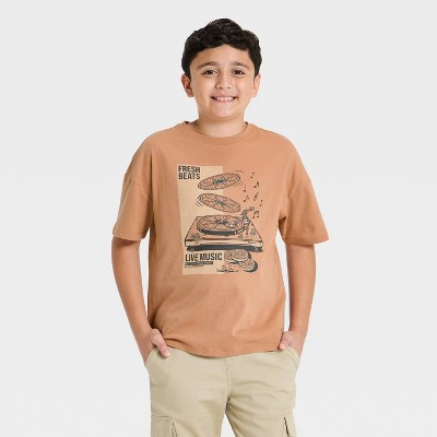 Boys' Short Sleeve Oversized Graphic T-Shirt - Cat & Jack™ Coral Red XL Husky | Target