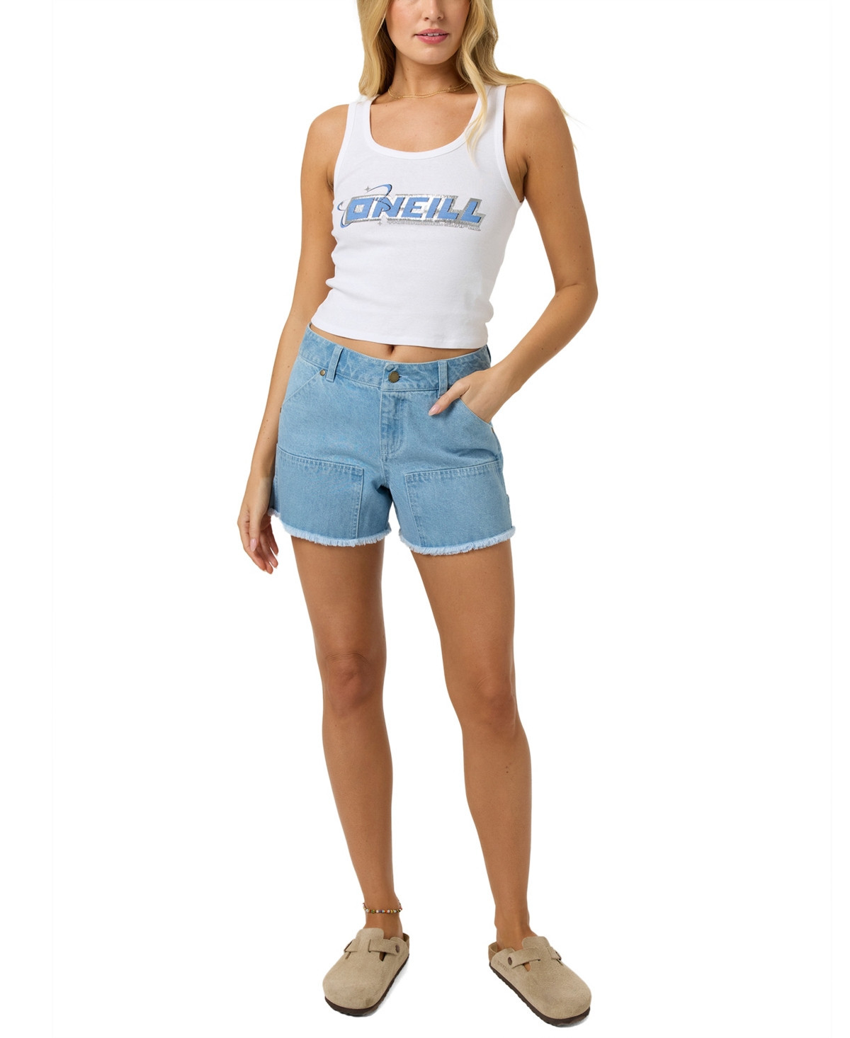 O'Neill Women's Cotton Harlyn Denim Shorts - Indigo | Macy's