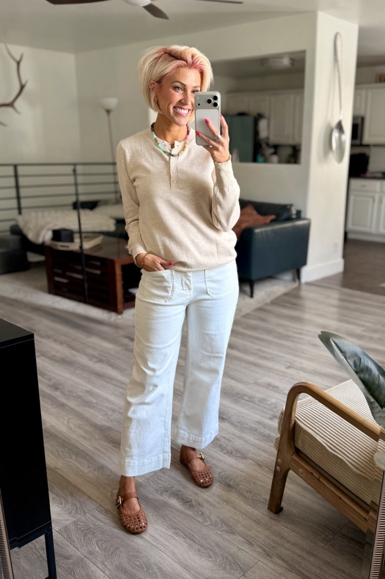 Love a monochromatic vibe! Top: Small // Bottoms: Medium // Shoes: TTS 

 #LTKootd #LTKSaleAlert