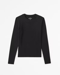 Essential Long-Sleeve Tuckable Baby Tee | Abercrombie & Fitch (US)