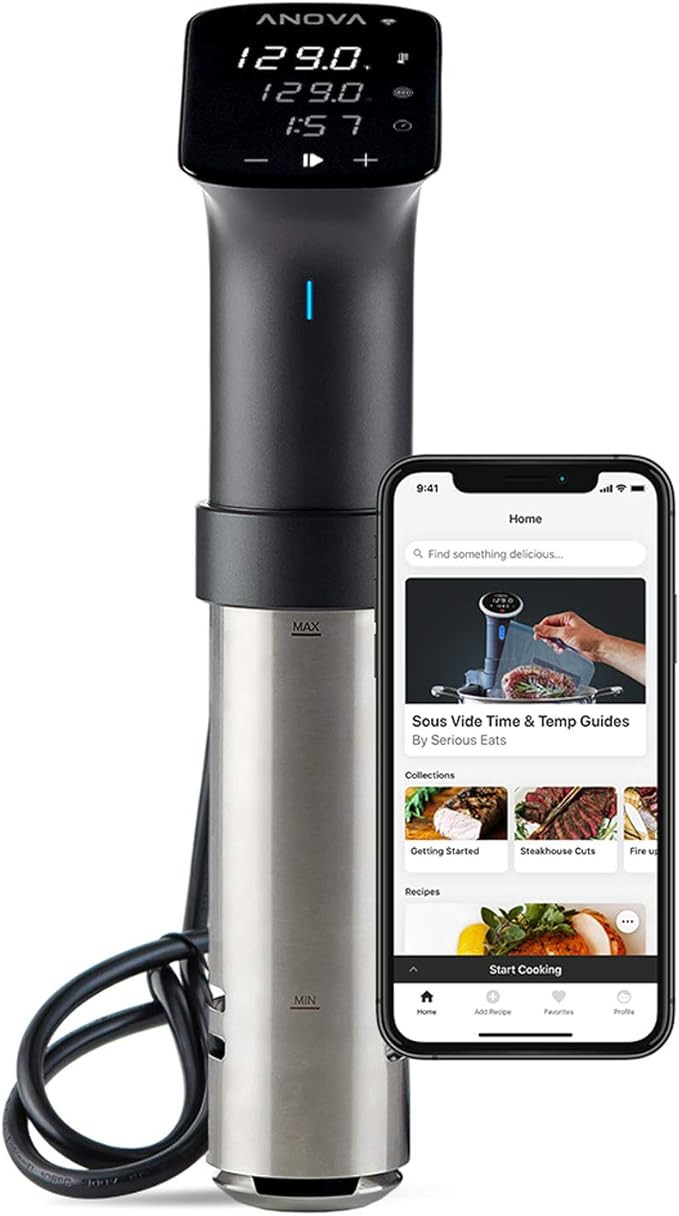 Anova Culinary Sous Vide Precision Cooker Pro, 1200 Watts, Black and Silver | Amazon (US)