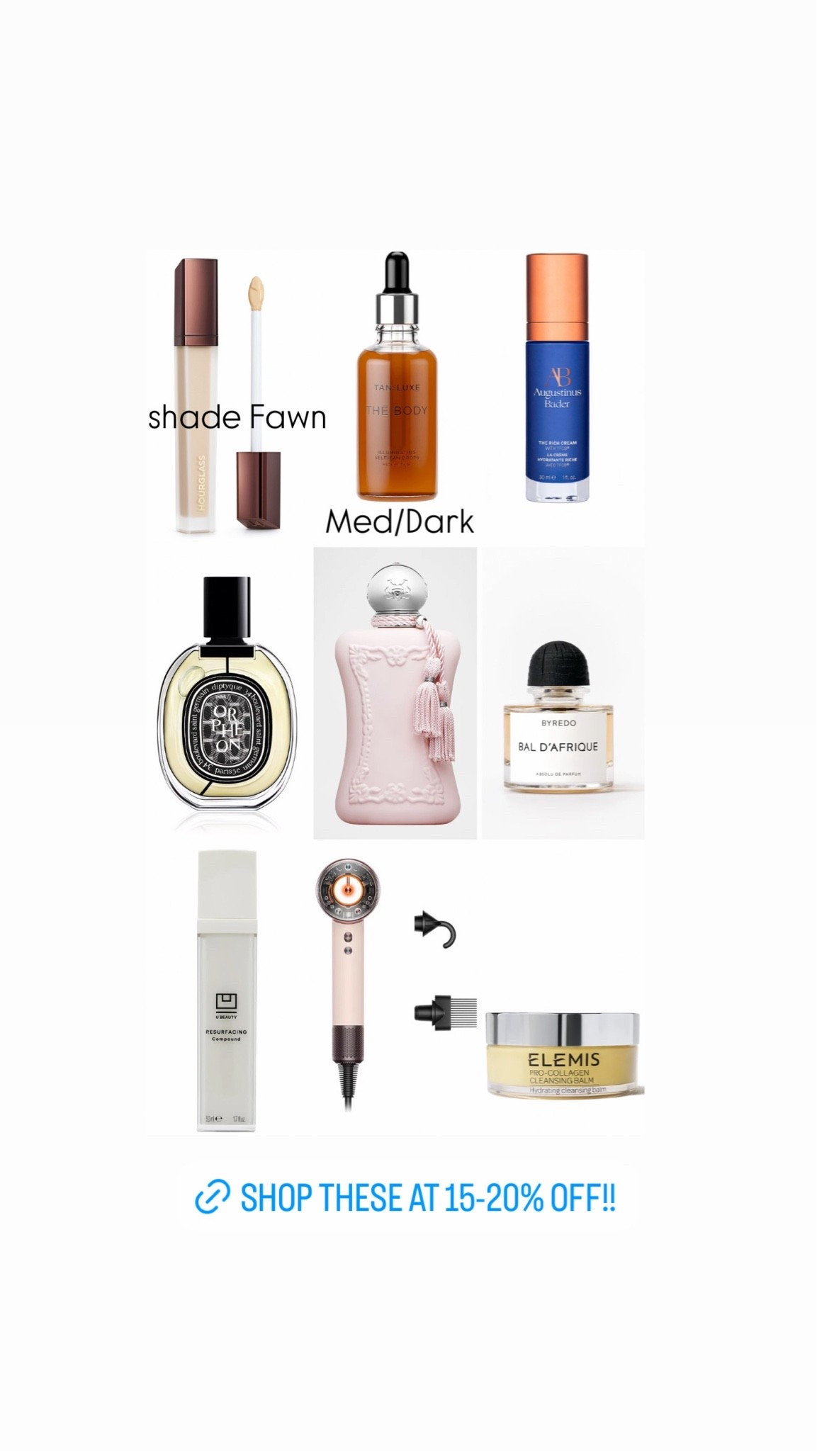 Some of my favorite luxury skincare/haircare/beauty items that rarely go on sale! 

@Bluemercury 

Morning routine 
Dyson 
Face serum 
Luxury perfume 
Cleansing balm 
The rich cream 
Tanning drops 
Byredo 
Diptyque 
UBeauty 
Elemis 
Hourglass concealer

#LTKselfcare #LTKOver40 #LTKmorningroutine