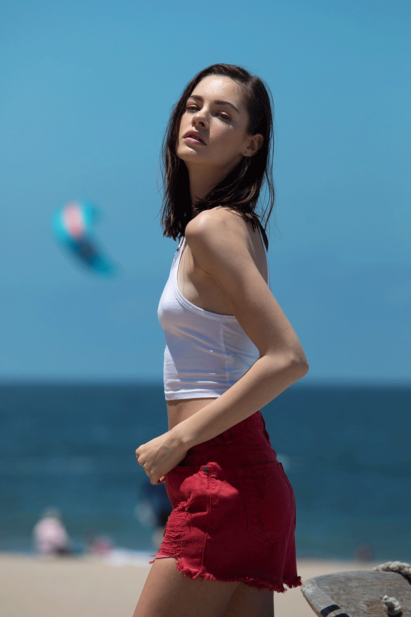 Flame Red High Rise Shorts | Kancan USA