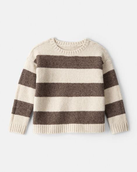 Toddler Boy Striped Long-Sleeve Sweater - Brown | Carter's Inc
