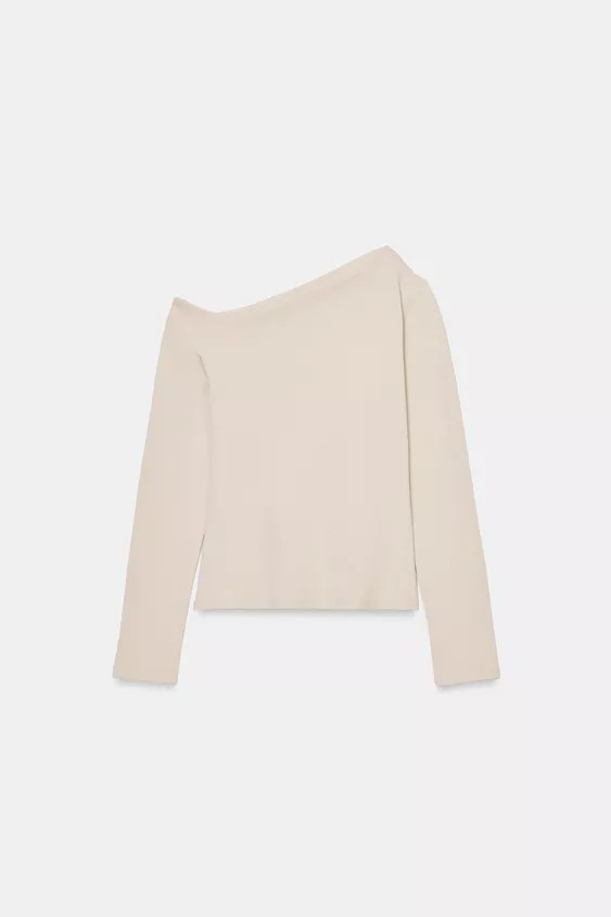 ASYMMETRIC PIQUÉ TOP | Zara US