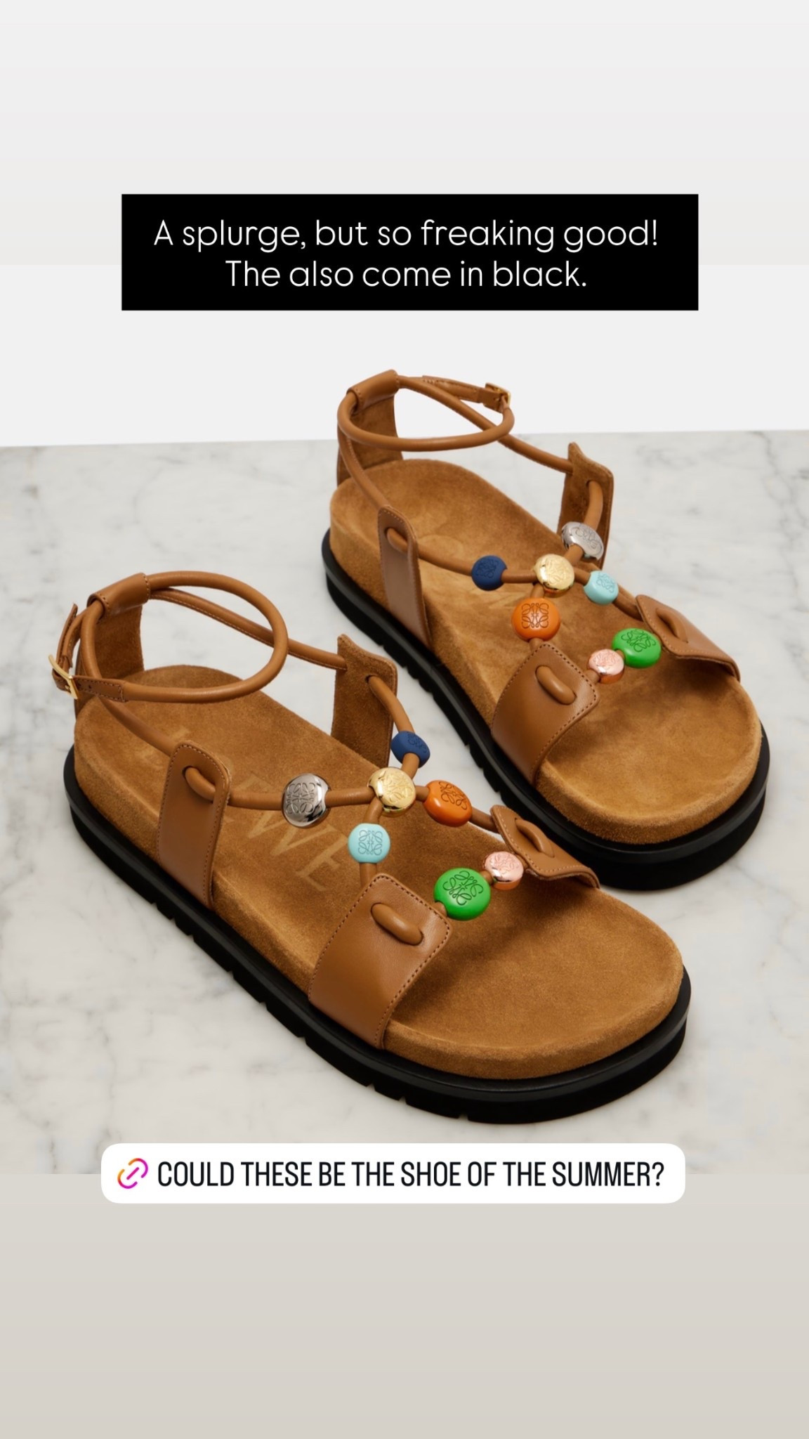 A splurge, but so freaking good! The also come in black. Could they be the shoe of the summer?

Added a look for less 
