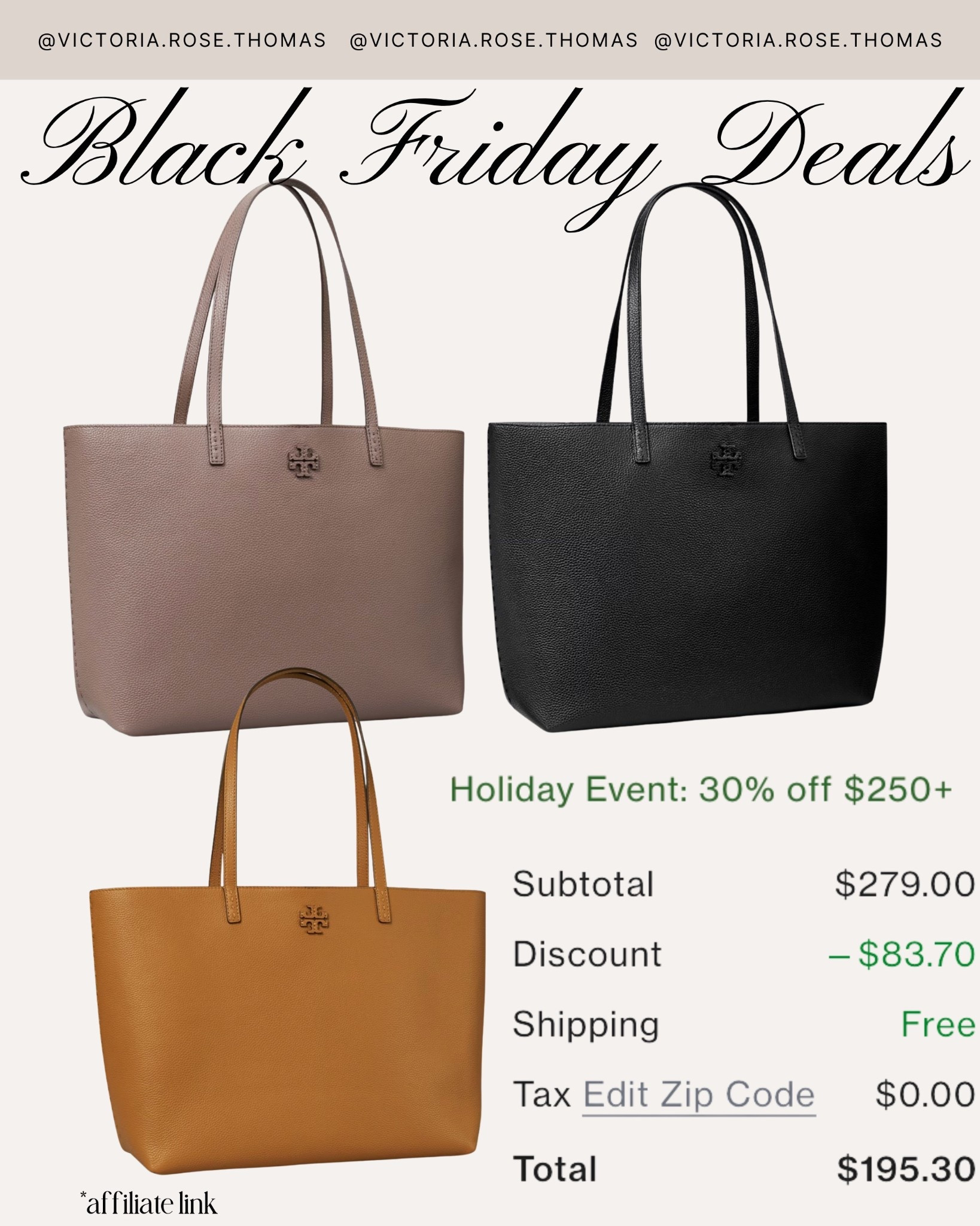 Black Friday deal on Tory Burch purses
Extra 30% off and I have the black as my work bag!
Stylewithnosecrets 

#LTKCyberWeek #LTKSaleAlert #LTKGiftGuide