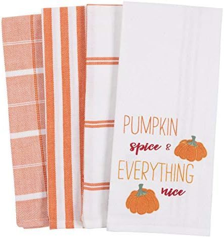 KAF Home Pantry Kitchen Holiday Dish Towel Set of 4, 100-Percent Cotton, 18 x 28-inch (Pumpkin Sp... | Amazon (US)