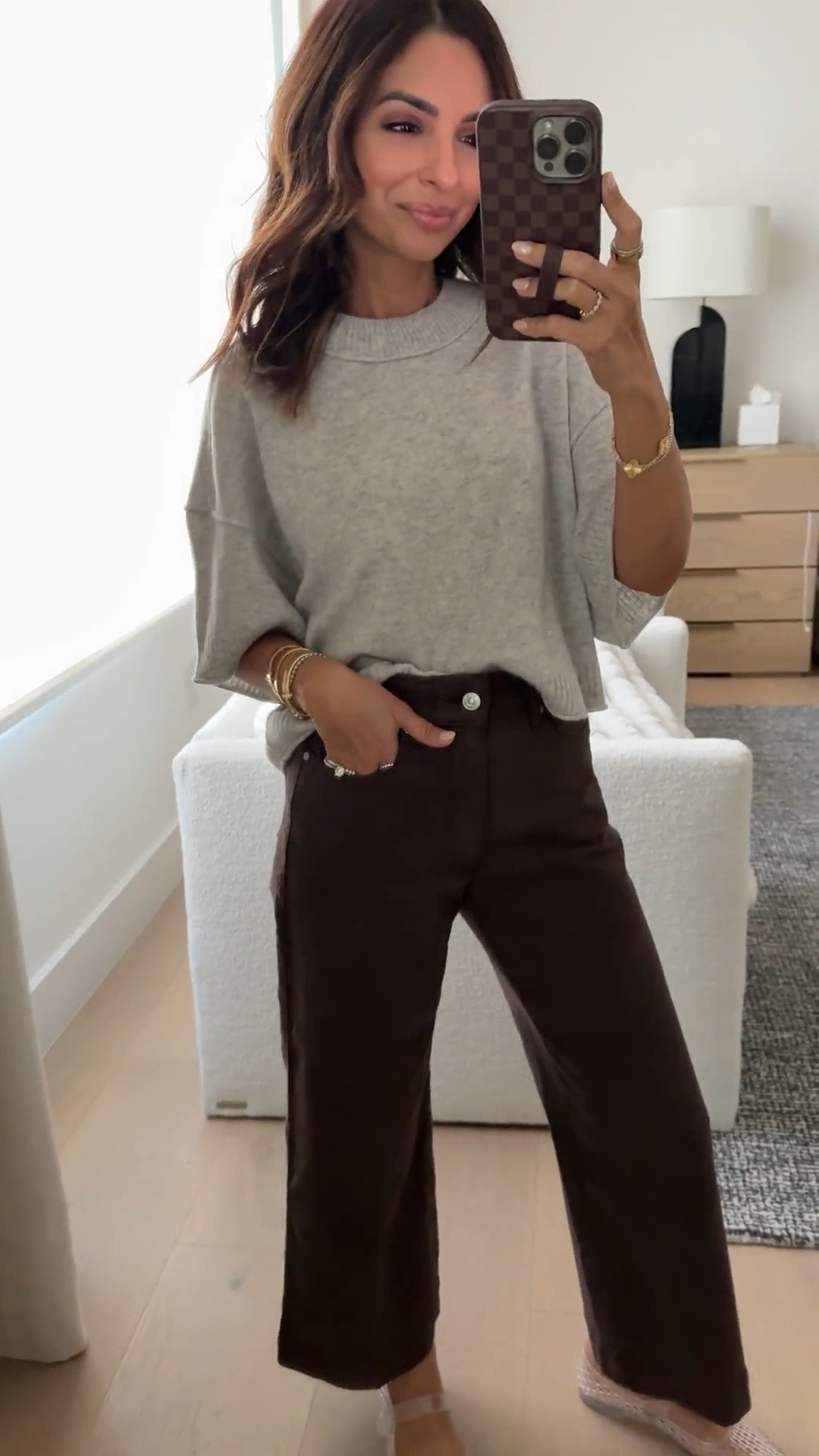 I have to share these perfect fall classics again! These chocolate brown jeans are an instant favorite & this boxy fit cropped sweater is so soft and cozy. Wearing size xs top and 24p bottoms for size ref. 🤎#LTKStyleTip 

#LTKFindsUnder100 #LTKSeasonal