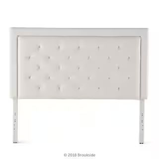 Brookside Ella Upholstered Cream Queen Headboard with Diamond Tufting HDBSQQREDTIVHB - The Home D... | The Home Depot