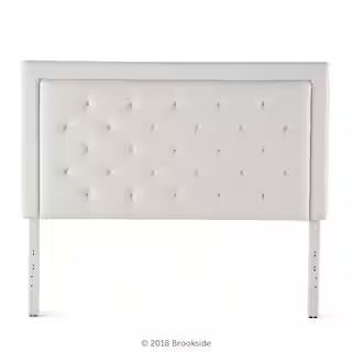 Brookside Ella Upholstered Cream Queen Headboard with Diamond Tufting HDBSQQREDTIVHB - The Home D... | The Home Depot