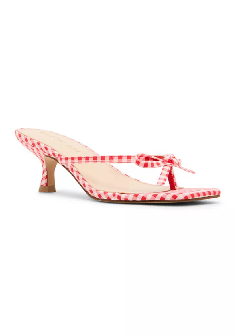 Charlotte Checked Thong Sandals | Belk
