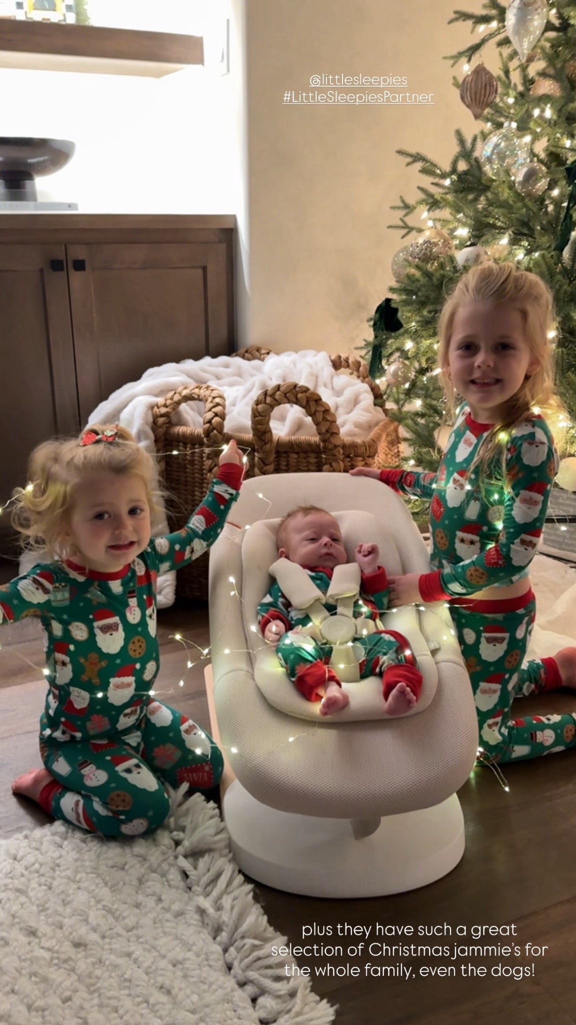#LittleSleepiesPartner feeling the holiday magic extra this year 🥹✨ the kids love when they get the chance to wear matching holiday jammies and their little outfits! @littlesleepies were actually the first PJs I ever bought for the girls, and now getting to put Brody in them just feels so full-circle. 😭🤍

the softest fabric, the cutest prints… making these moments feel even sweeter. get 20% off holiday pieces with code JESS20 (expires 12/15)

little girls, sisters, matching, holiday, christmas, toddler outfit inspo, toddler fashion, christmas eve outfit, christmas pajamas, bamboo pjs 

#LTKHoliday #LTKKids #LTKSeasonal