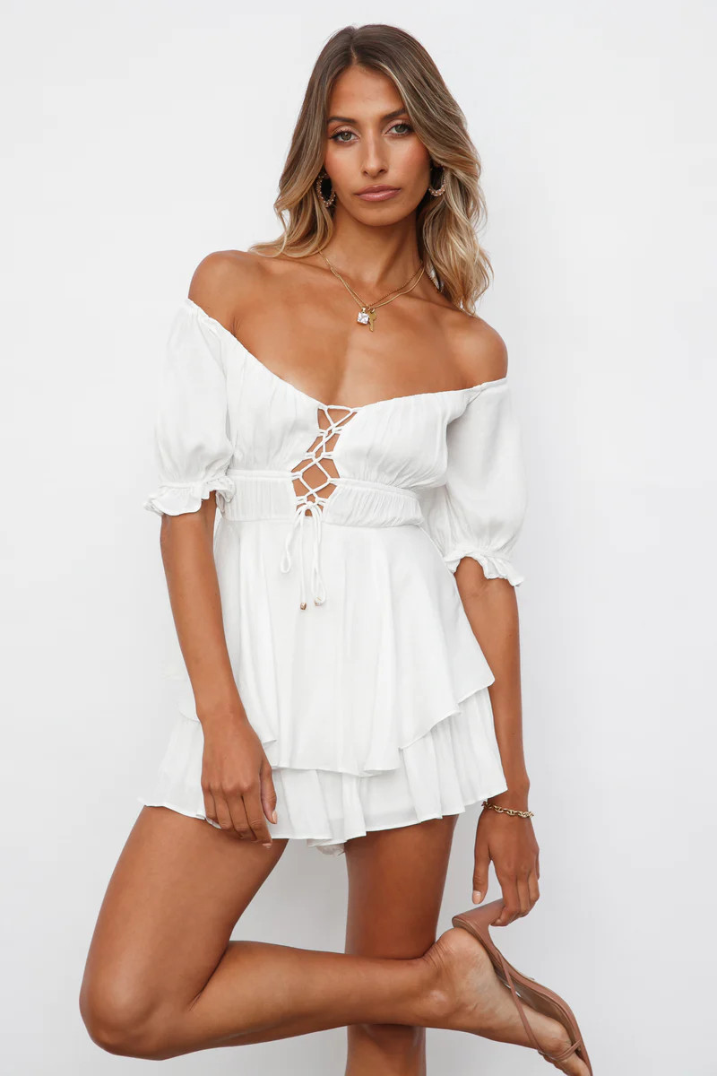 Lean On Me Romper White | Hello Molly (AU)