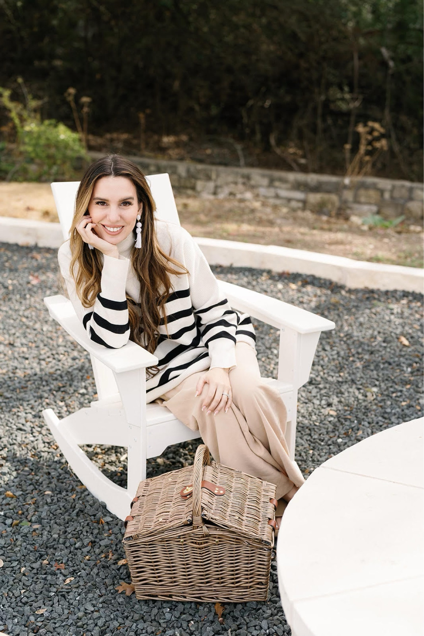 Excited to get meaningful pieces in our new home! These Adirondack rocking chairs are the perfect touch to core memories around our fireplace! #jossandmainpartner 

#LTKFind #LTKhome #LTKSeasonal