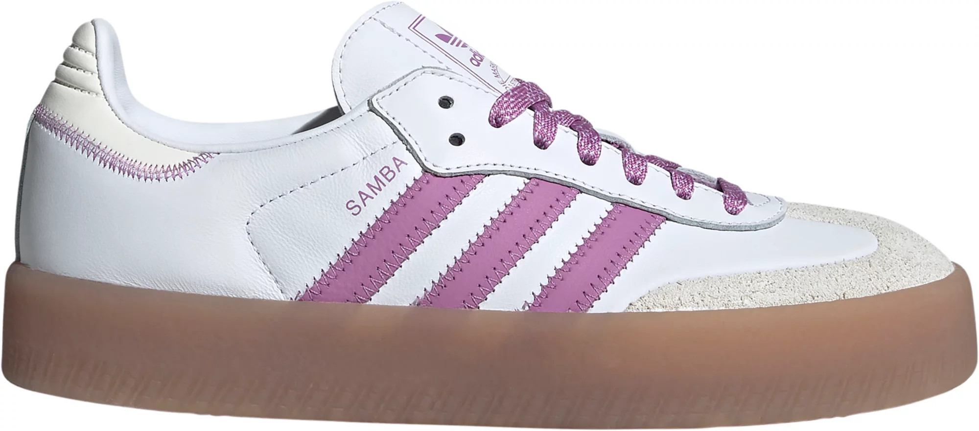 adidas Women's Sambae Shoes, Size 7.5, Silver/White/Purple | DICK'S Sporting Goods