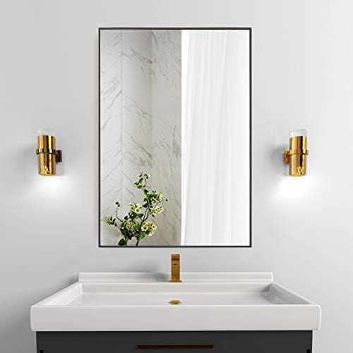 BEAUTYPEAK Wall Mirror 26" x 38" Rectangular Mirror with Metal Frame Rectangle Hanging Mirrors Set f | Amazon (US)