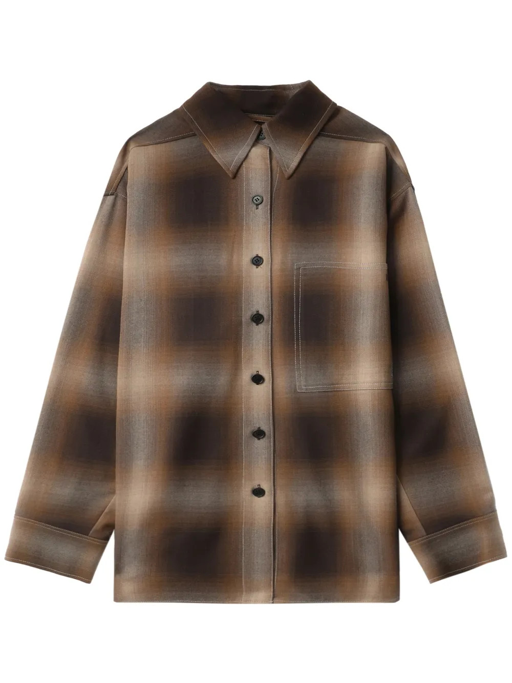 Low Classic Checked Shirt | Brown | FARFETCH UK | Farfetch Global