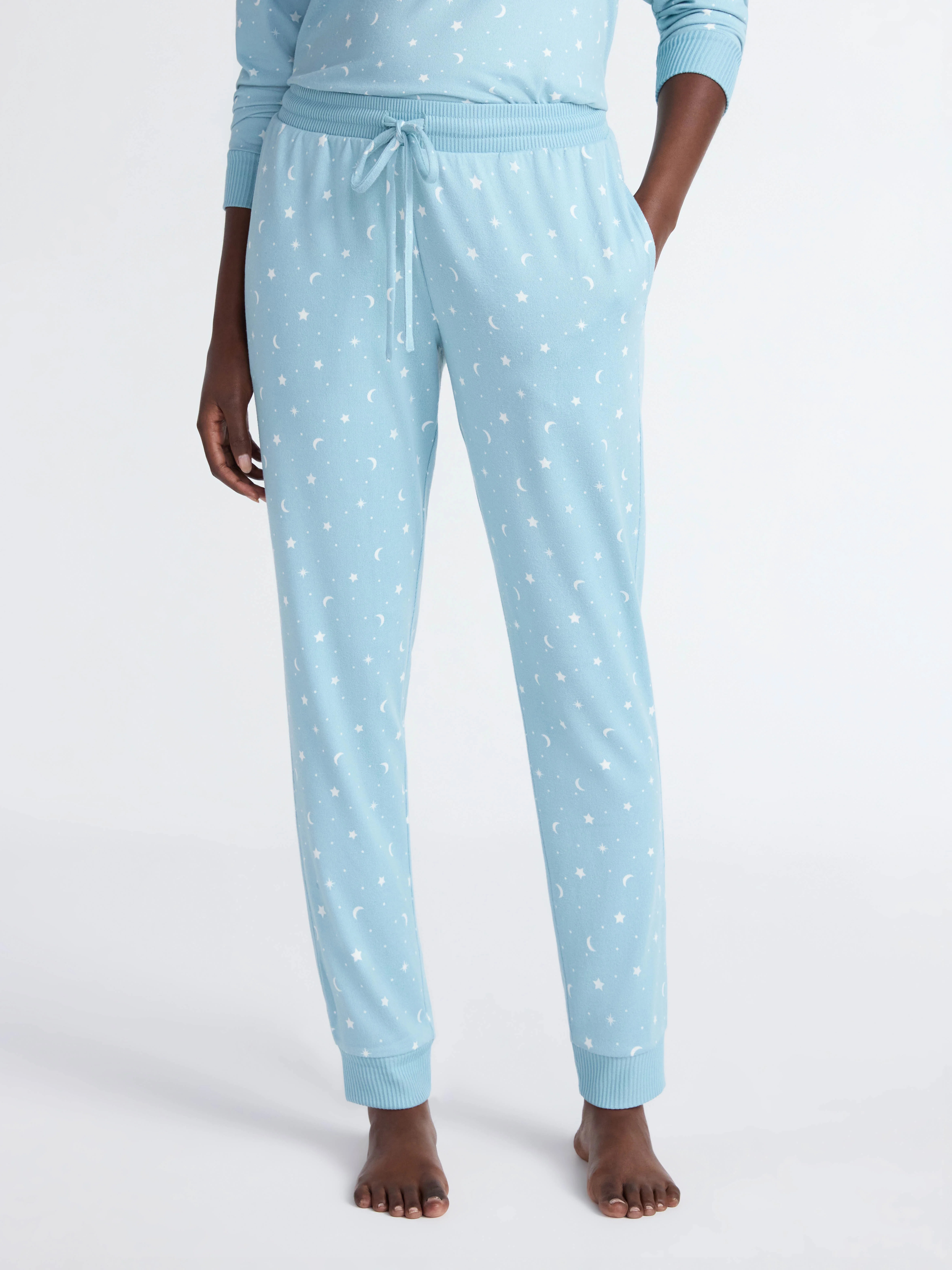 Joyspun Women's Cozy Lounge Collection Hacci Knit Sleep Joggers, 29'' Inseam, Sizes XS-3X - Walma... | Walmart (US)