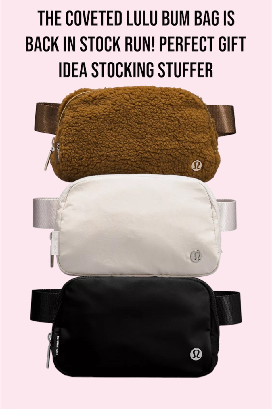 Ron and snag the Louis lemon bum bag now while it’s in stock and get it in time for Christmas it makes the perfect stocking stuffer and game day bag #lulubumbag

#LTKunder50 #LTKHoliday #LTKSeasonal