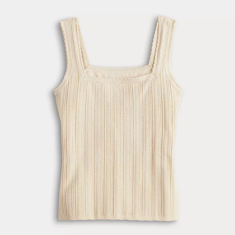 Women's LC Lauren Conrad Squareneck Sweater Tank Top | Kohl's