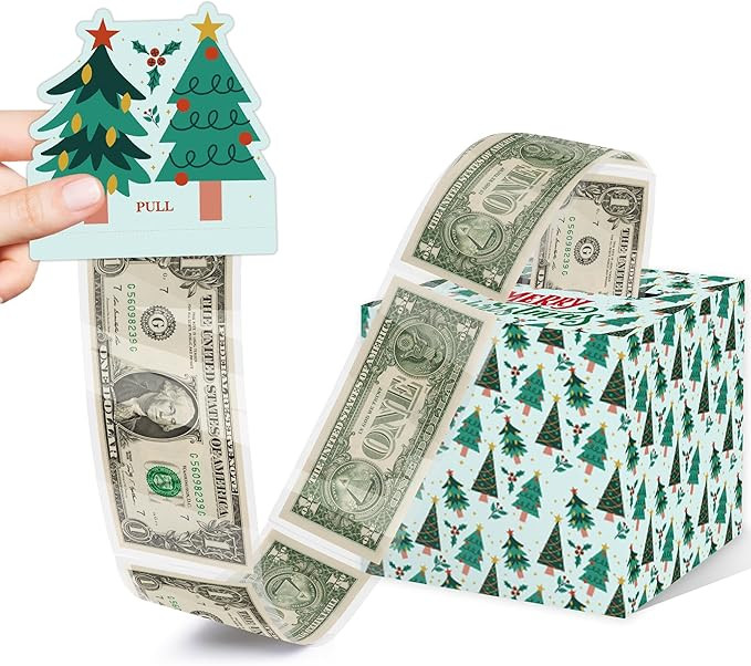 Fun for Women Men - Merry Christmas Day Money Box for Cash Gift Set Included Merry Christmas Card... | Amazon (US)