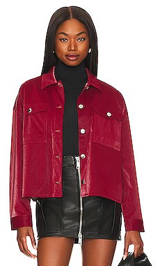 Textured Check Vegan Leather Shacket
                    
                    LNA
               ... | Revolve Clothing (Global)