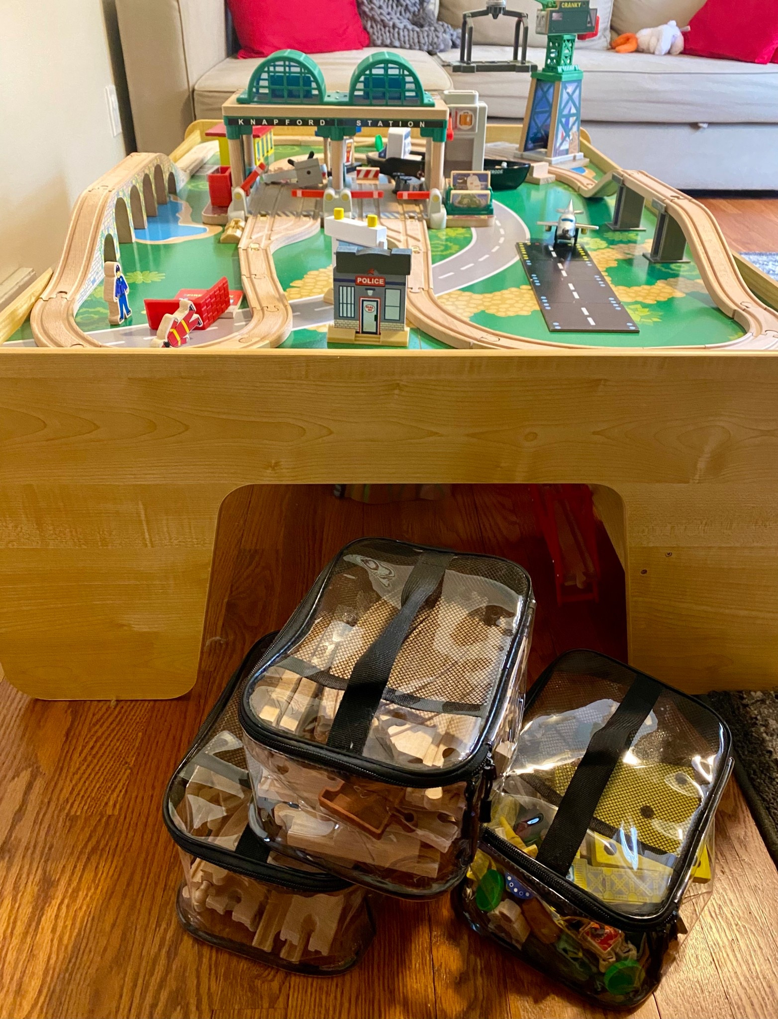 I have two train loving boys and we have train pieces and tracks everywhere in our house! I found these awesome organizers from Amazon that I can tuck under the train set and they can pull it out whenever they want it. 

They keep everything together, organized and tidy. They can be used for anything and any toy. 

These were a must share! 

#LTKHome #LTKKids #LTKmomlife