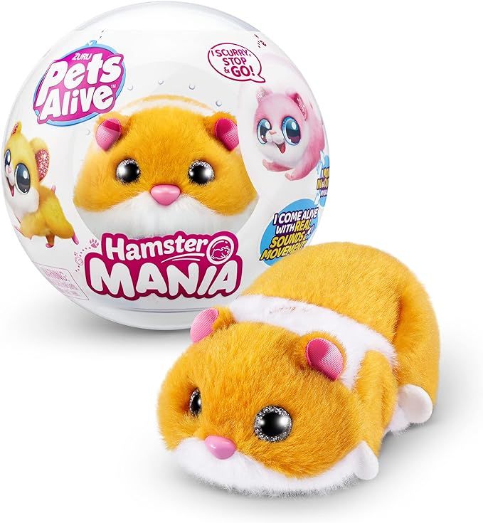 Pets Alive Hamstermania (Orange) by ZURU Hamster, Electronic Pet, 20+ Sounds Interactive, Hamster... | Amazon (US)