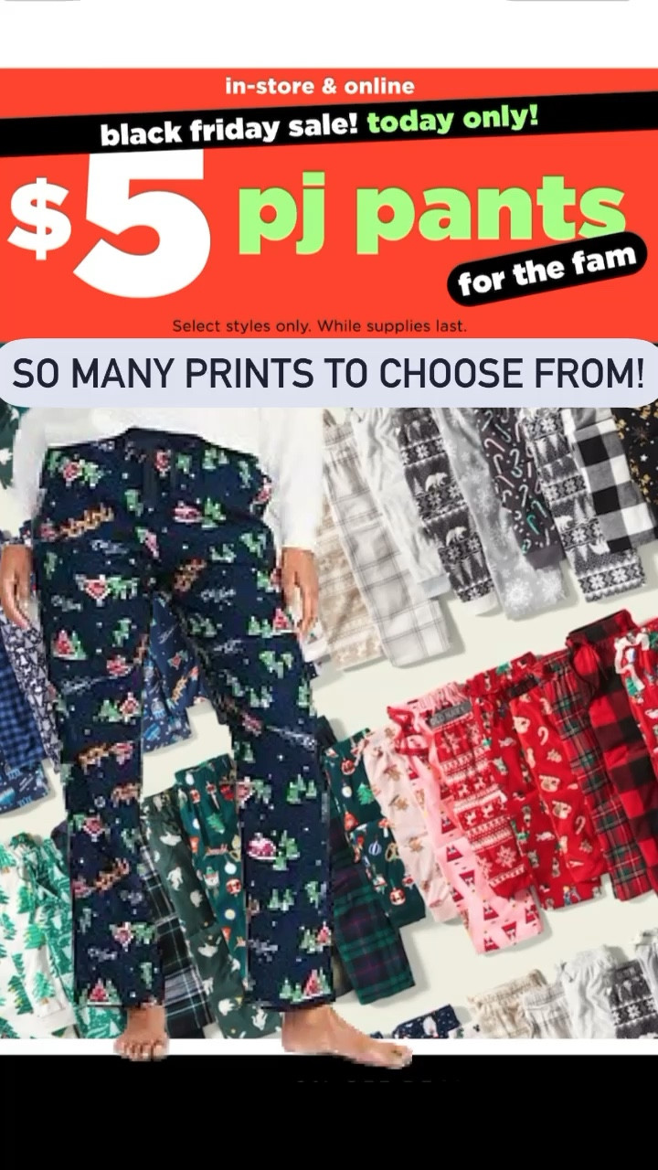 $5 pajama pants 
Black Friday 2022

#LTKCyberweek #LTKsalealert #LTKGiftGuide