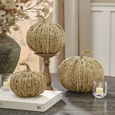 Braided Bulrush Pumpkin | Grandin Road