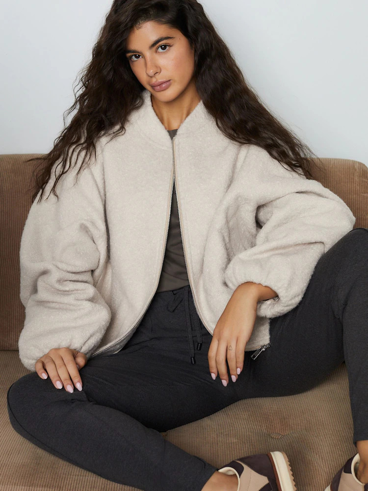 Cream Coatigan Bomber Jacket | Next EU