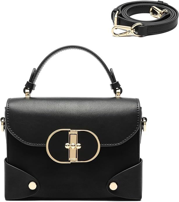 HOZYU Genuine Leather Handbags Recycled Shoulder Bag for Woman Evening Bags Designer Purse Top Ha... | Amazon (US)