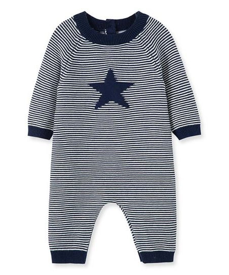 Navy Stripe Star Playsuit - Infant | Zulily