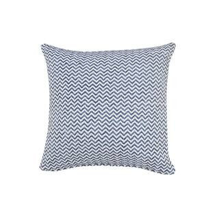 Cool Summer Blue / White Chevron Textured Poly-Fill 22 in. x 22 in. Indoor Throw Pillow | The Home Depot