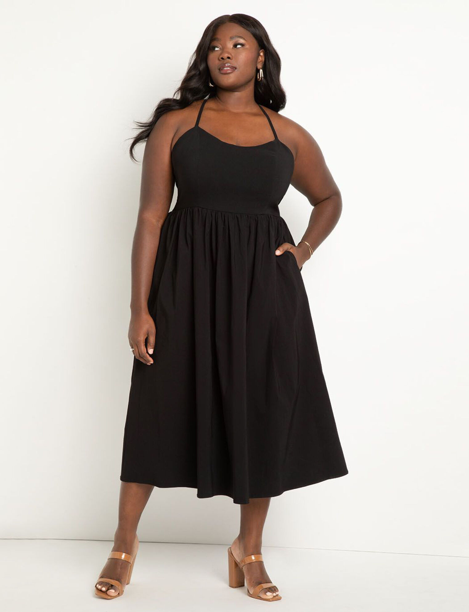 Full Skirted Midi Dress | Eloquii