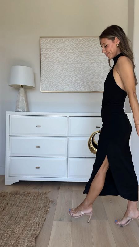 Hello perfect little black wedding guest dress?! This Aritzia black halter dress is SO GOOD and so perfect for a special occasion!! Wearing a small! 


#LTKStyleTip #LTKFindsUnder100 #LTKWedding