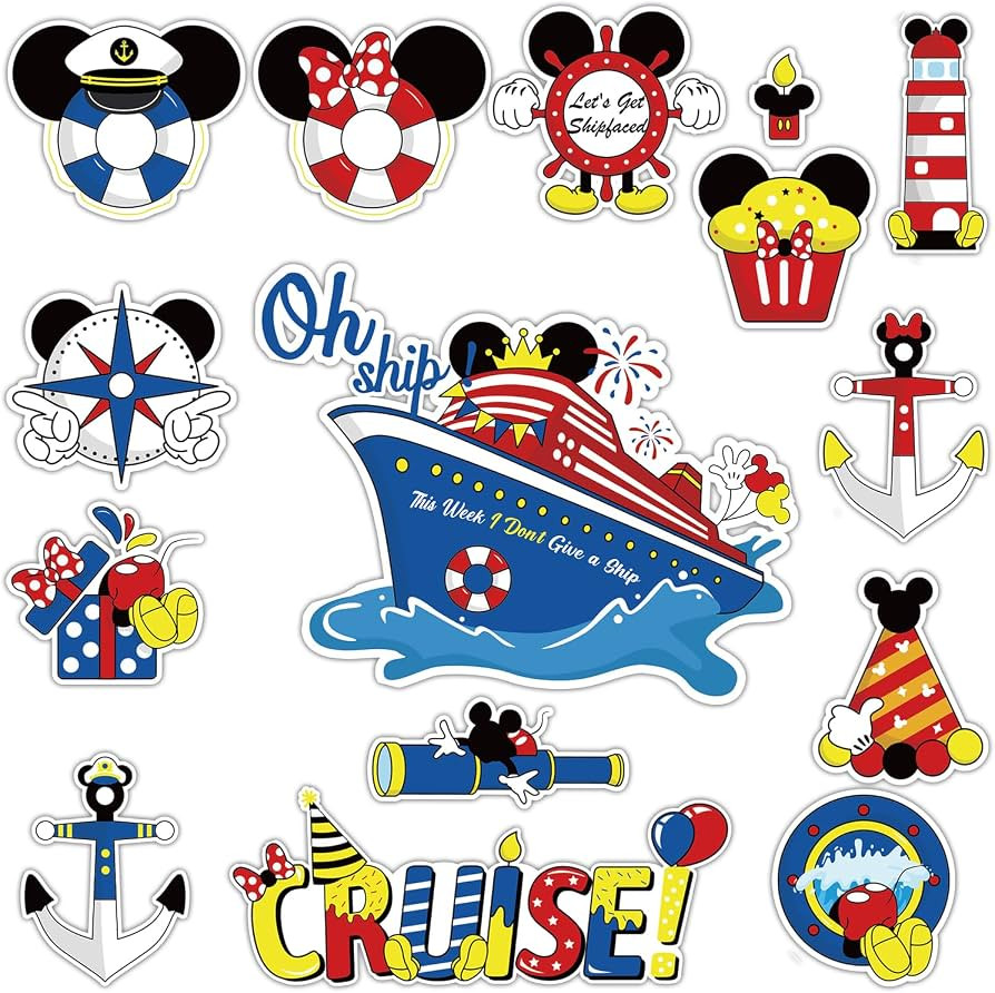 15pcs Mouse Magnetic Stickers for Cruise Door Decorations - Waterproof Cruise Ship Cabin, Refrige... | Amazon (US)