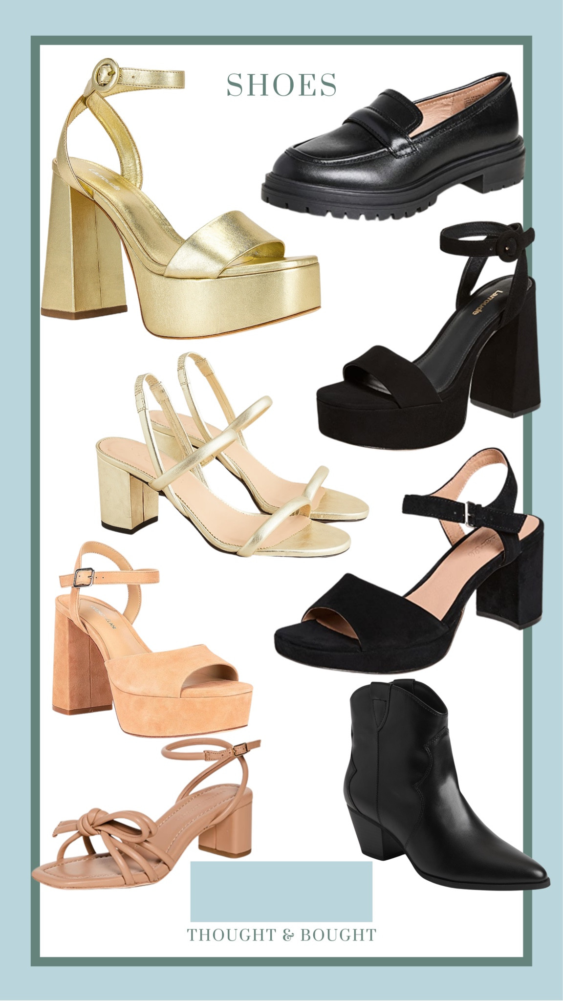 I love a chunky platform sandal, the block heel provides so much more support! A black western boot and a loafer are also staples in my wardrobe 

#LTKFind #LTKshoecrush #LTKstyletip