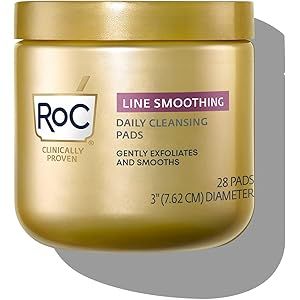 RoC Daily Resurfacing Disks, Hypoallergenic Exfoliating Makeup Removing Pads, 28 Count (packaging... | Amazon (US)