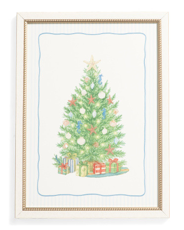 11x15 Coastal Christmas Tree Art | TJ Maxx