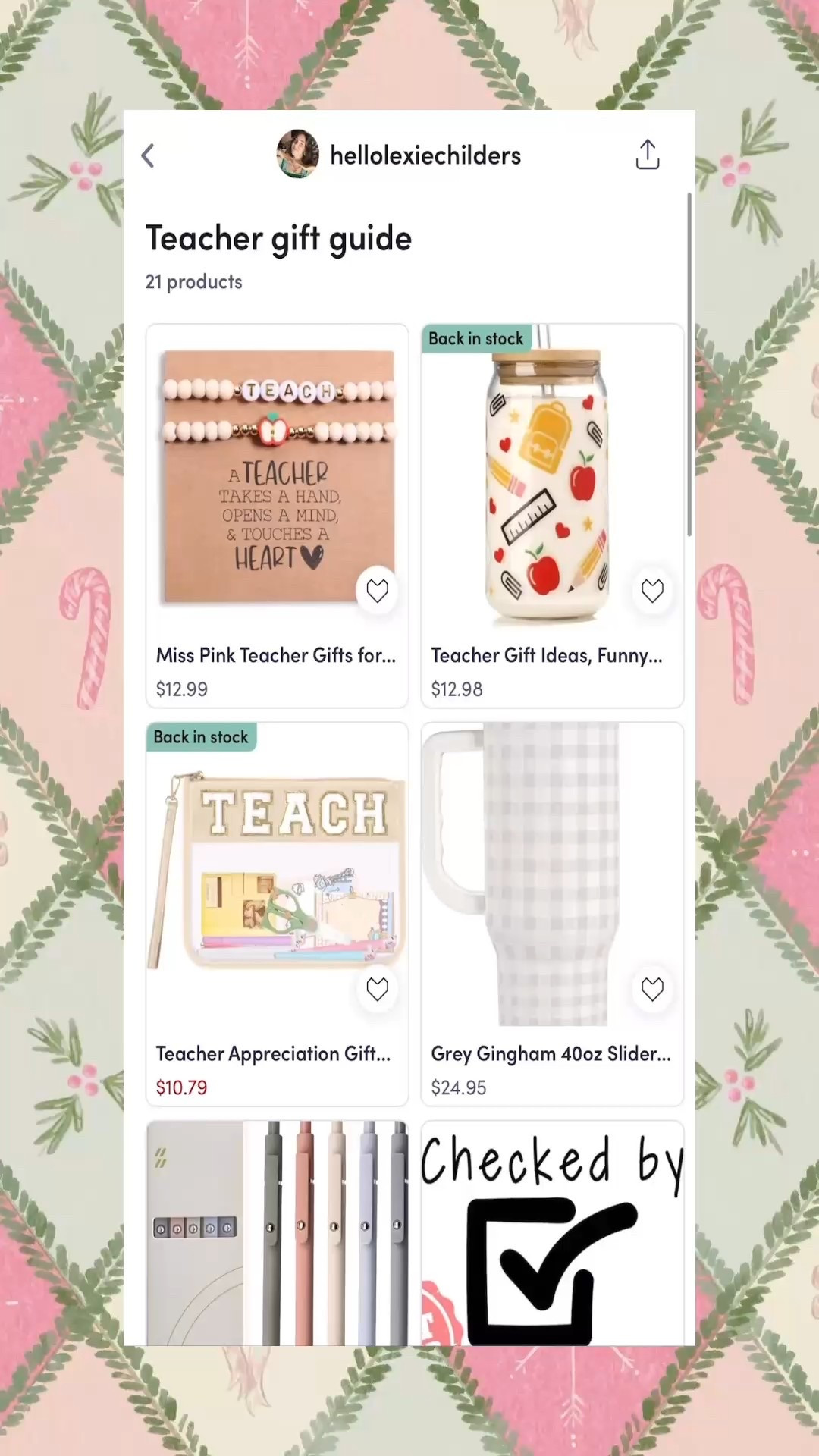 TEACHER gift guide ✨
What teachers really want for Christmas.. made by a former Kindergarten teacher 🙌🏻

Fun teacher gifts big and small, all in different price ranges. Smaller gifts for if you have to buy multiple gifts and bigger ones for if your child has only 1/2 teachers. Everything is from Etsy/Amazon! Spoil your kids’ teachers this Christmas! 

#LTKGiftGuide #LTKHoliday #LTKFindsUnder50