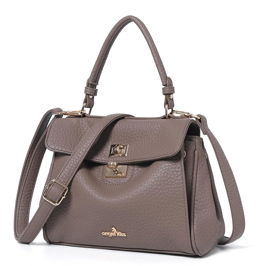 Angel Kiss Small Top Handle Satchel Purses and Handbags for Women Soft Vegan Leather Tote Shoulder Bag | Amazon (US)