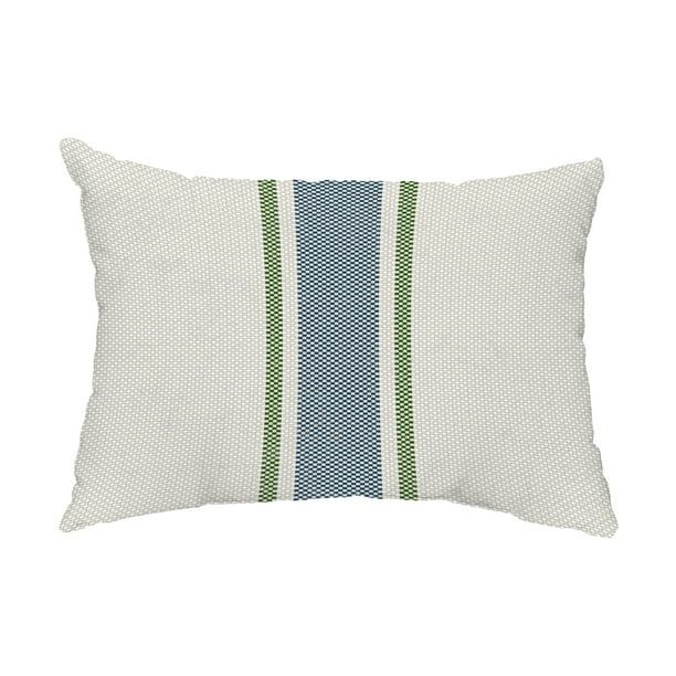 Simply Daisy, 14" x 20" Grain Sack Navy Blue Decorative Outdoor Pillow | Walmart (US)